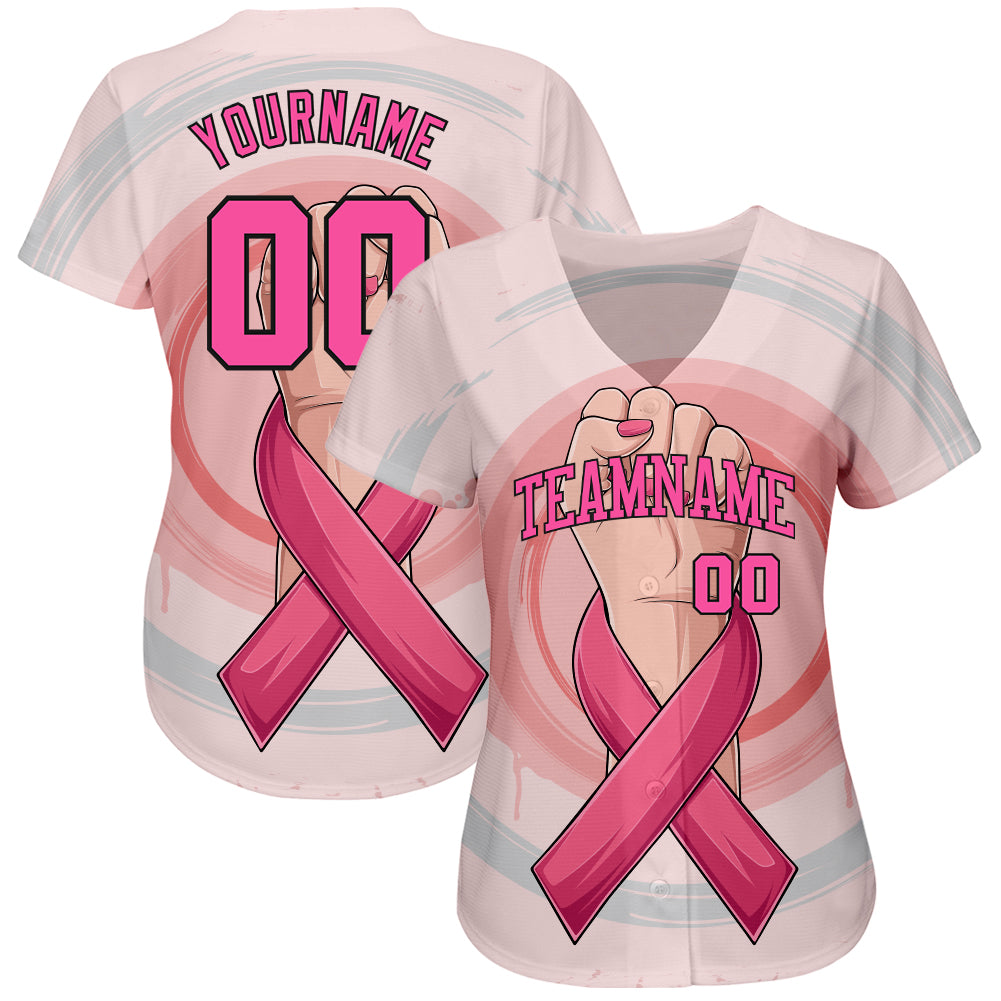 Custom-3D-Breast-Cancer-Awareness-Month-With-Woman-Hand-And-Pink-Ribbon-Women-Health-Care-Support-Baseball-MLB-Jersey-5125