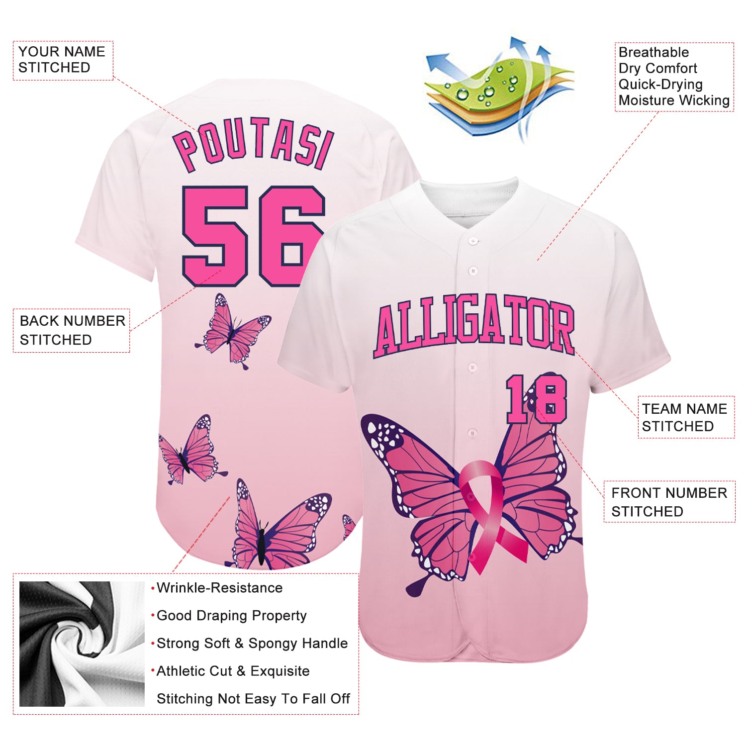 Custom-3D-Pink-Ribbon-Breast-Cancer-Awareness-Month-With-Butterflies-Women-Health-Care-Support-Baseball-MLB-Jersey-2982