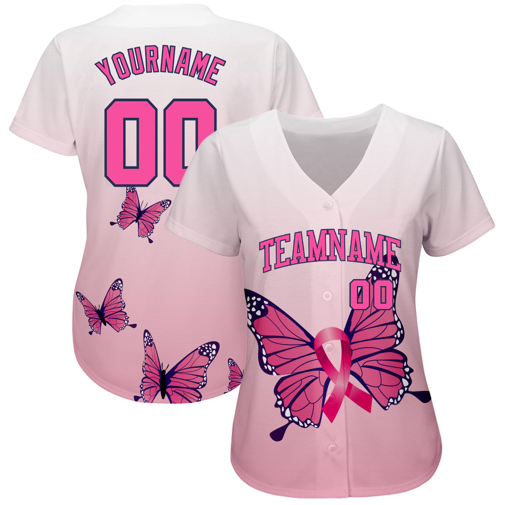 Custom-3D-Pink-Ribbon-Breast-Cancer-Awareness-Month-With-Butterflies-Women-Health-Care-Support-Baseball-MLB-Jersey-9592