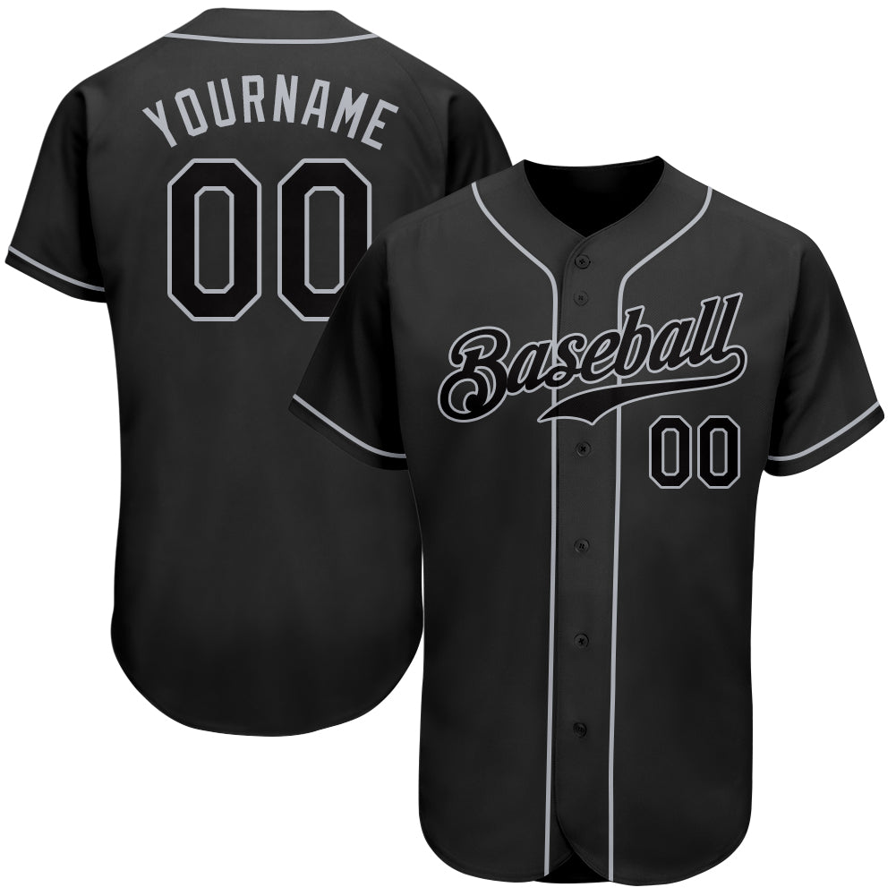Custom-Black-Black-Gray-Baseball-MLB-Jersey-2007