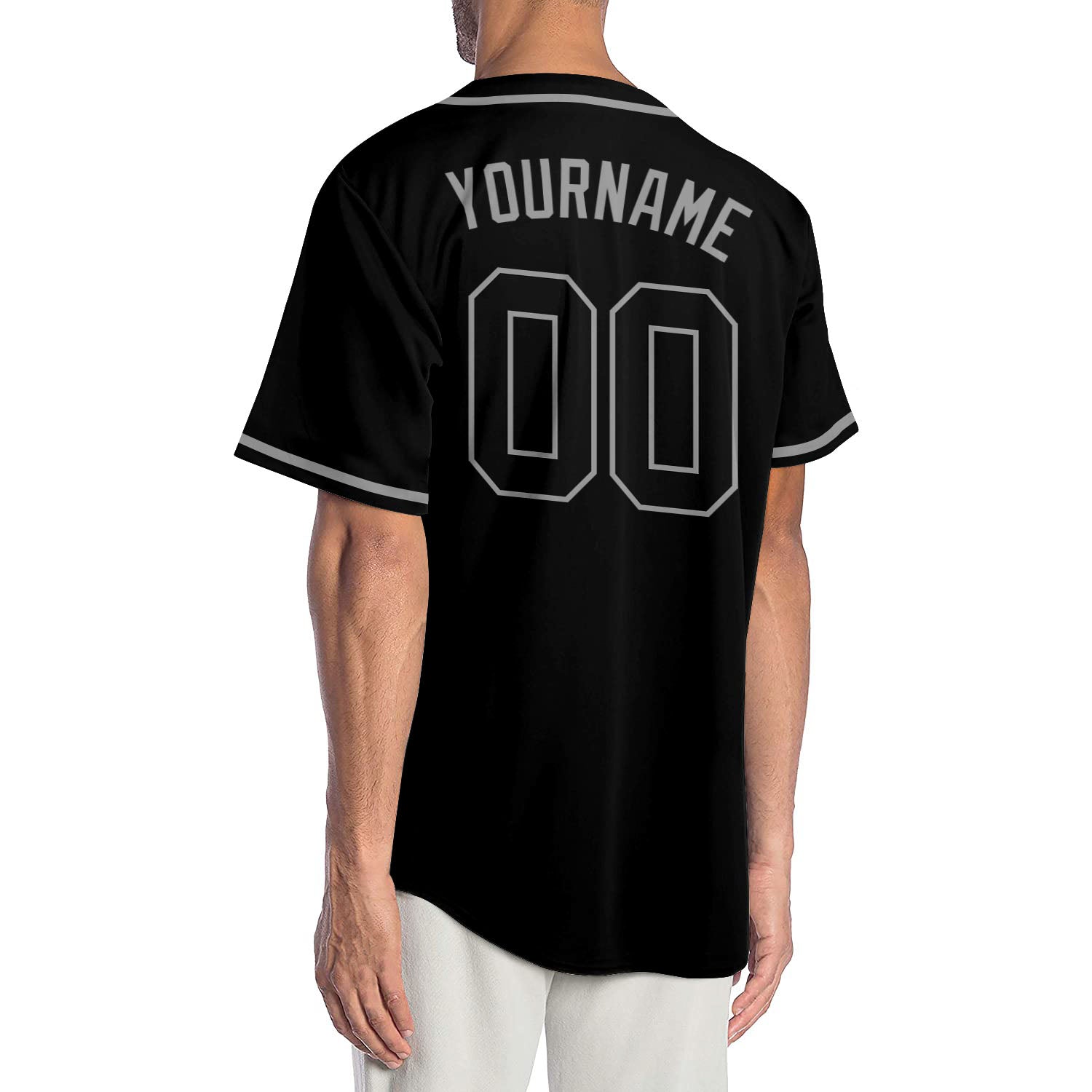Custom-Black-Black-Gray-Baseball-MLB-Jersey-5849