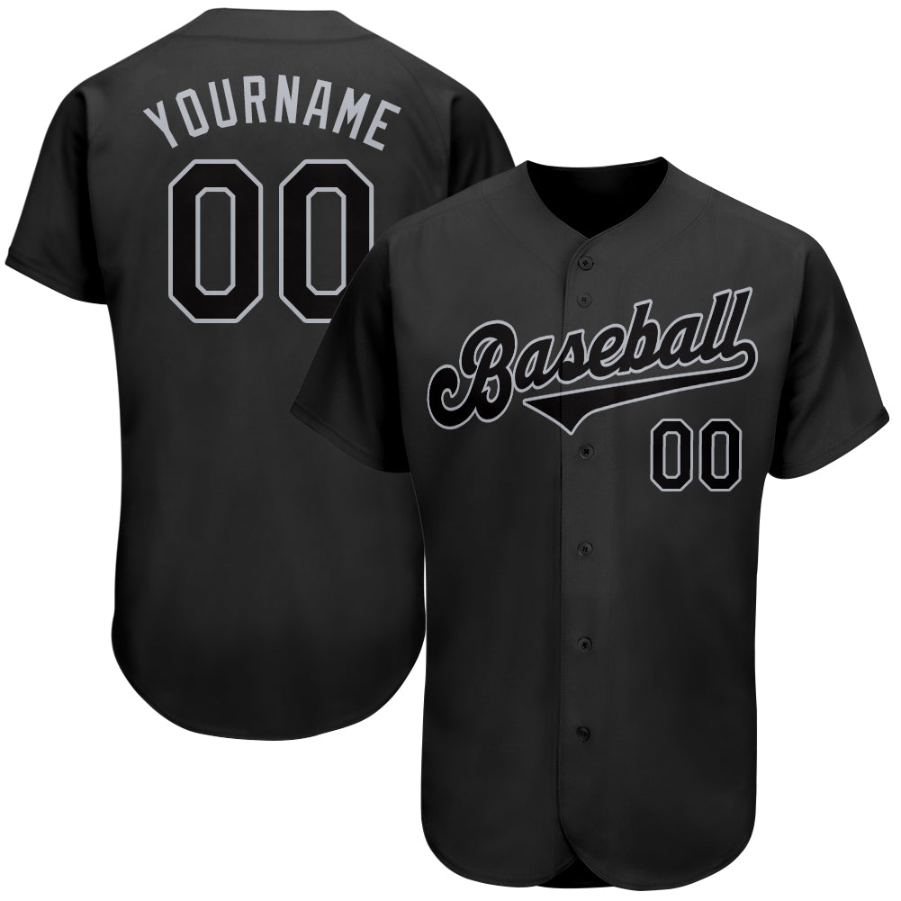 Custom-Black-Black-Gray-Baseball-MLB-Jersey-8362