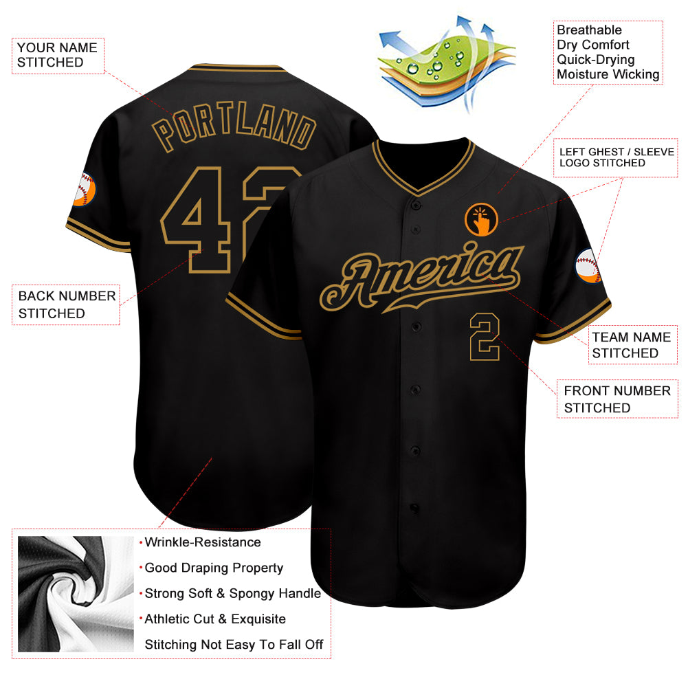 Custom-Black-Black-Old-Gold-Baseball-MLB-Jersey-7135