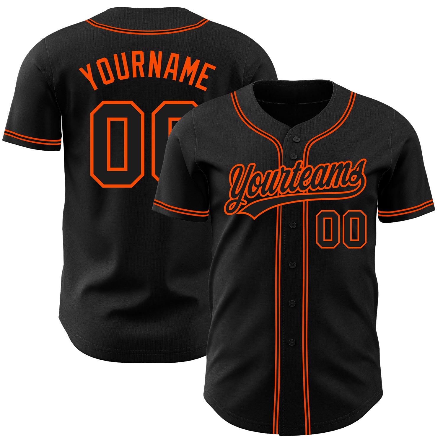 Custom-Black-Black-Orange-Baseball-MLB-Jersey-4032