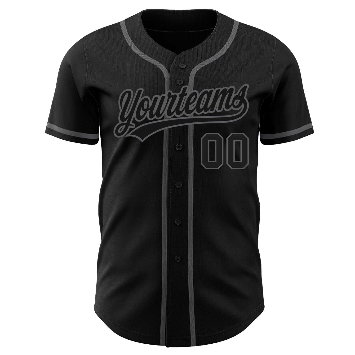 Custom-Black-Black-Steel-Gray-Baseball-MLB-Jersey-5990