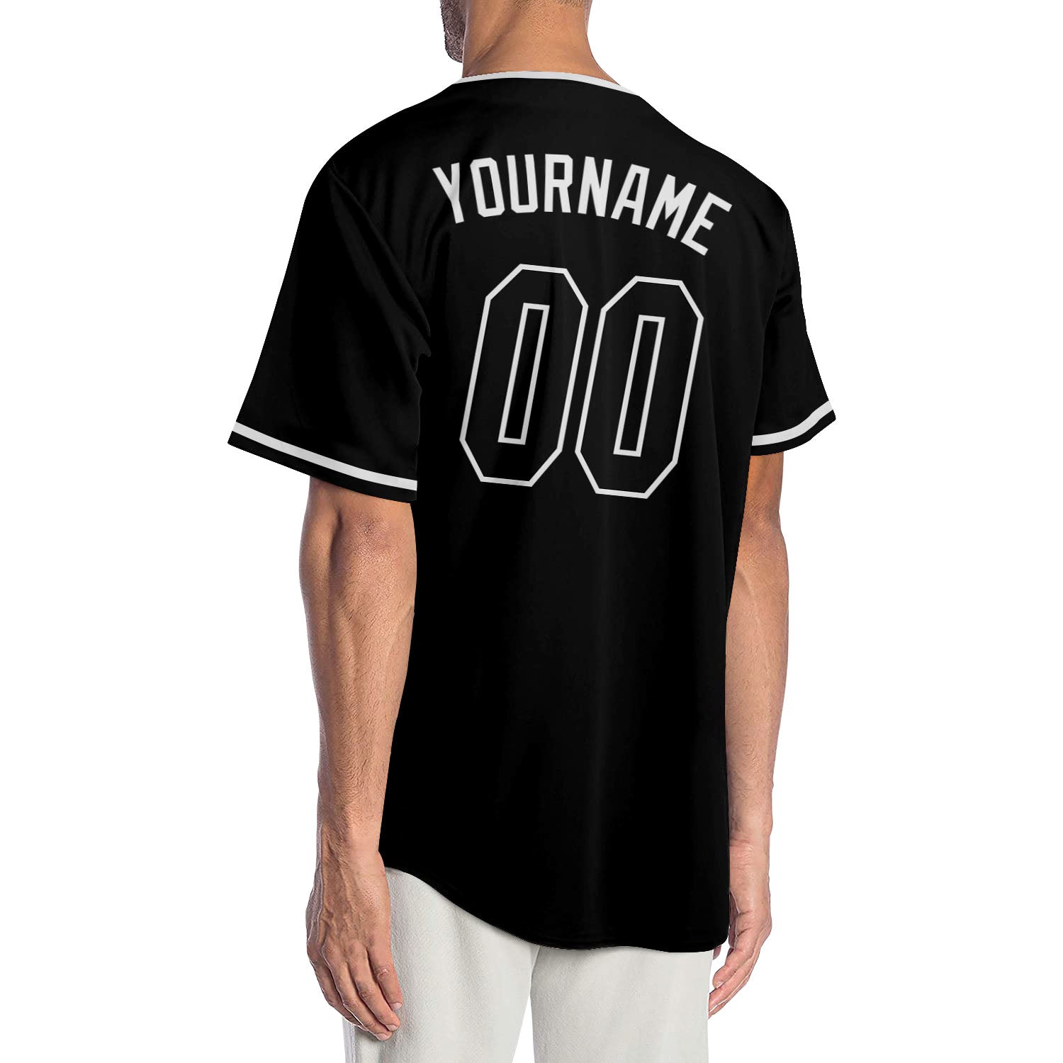 Custom-Black-Black-White-Baseball-MLB-Jersey-6451