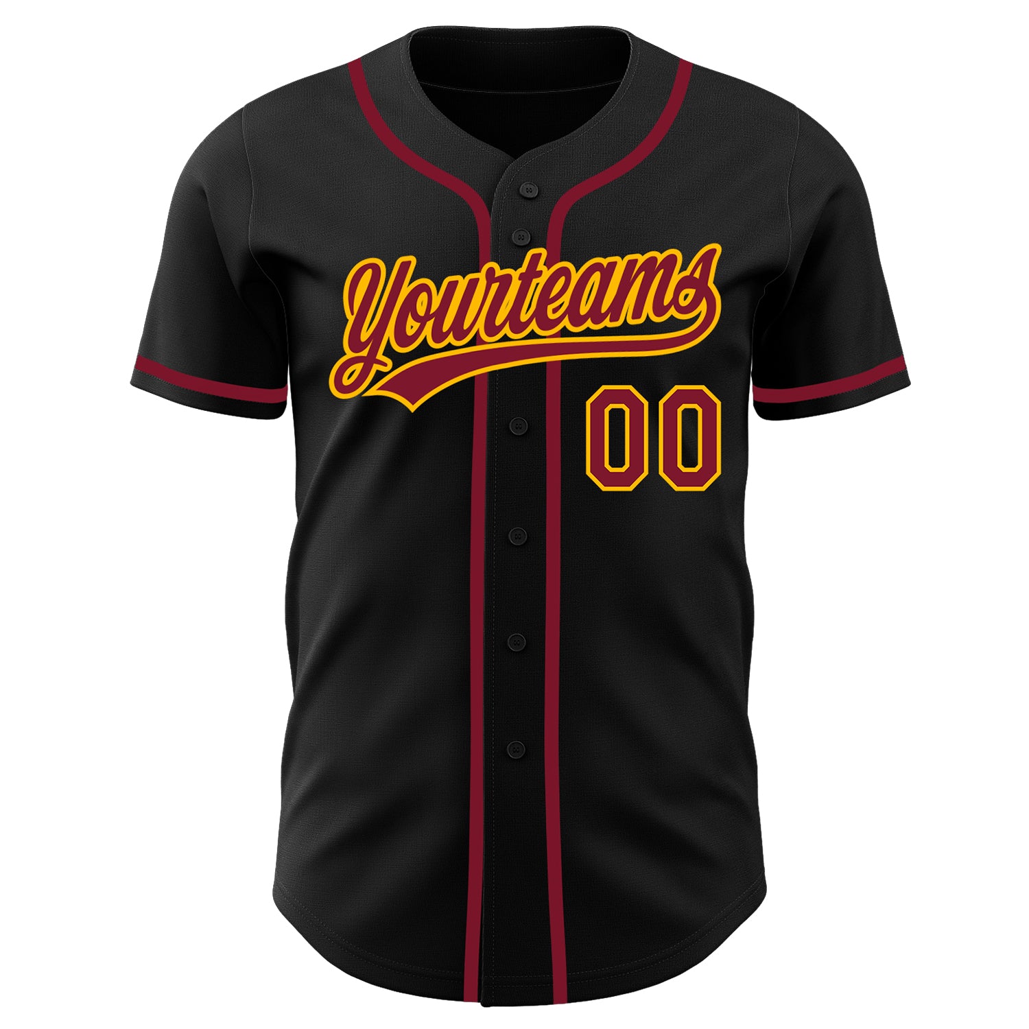 Custom-Black-Crimson-Gold-Baseball-MLB-Jersey-9774