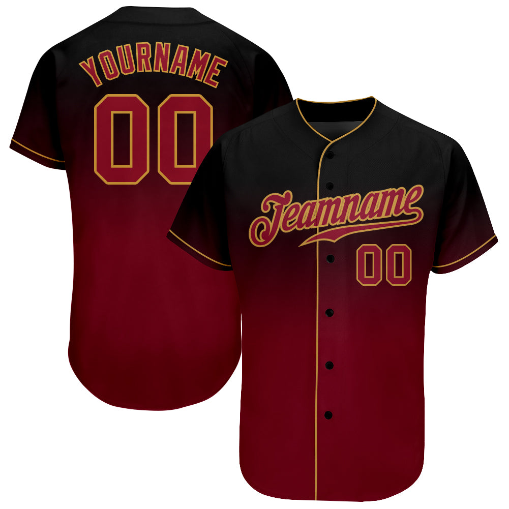 Custom-Black-Crimson-Old-Gold-Fade-Fashion-Baseball-MLB-Jersey-9903