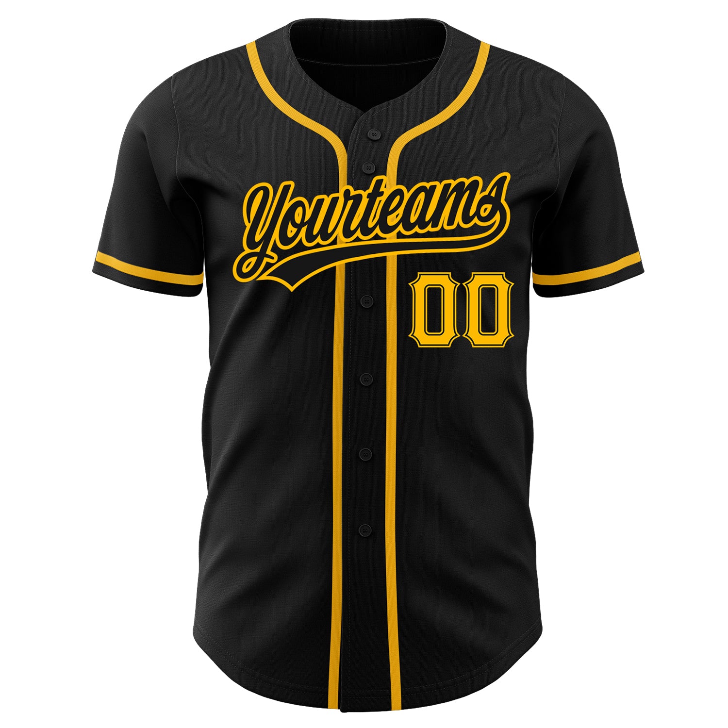 Custom-Black-Gold-Baseball-MLB-Jersey-4099