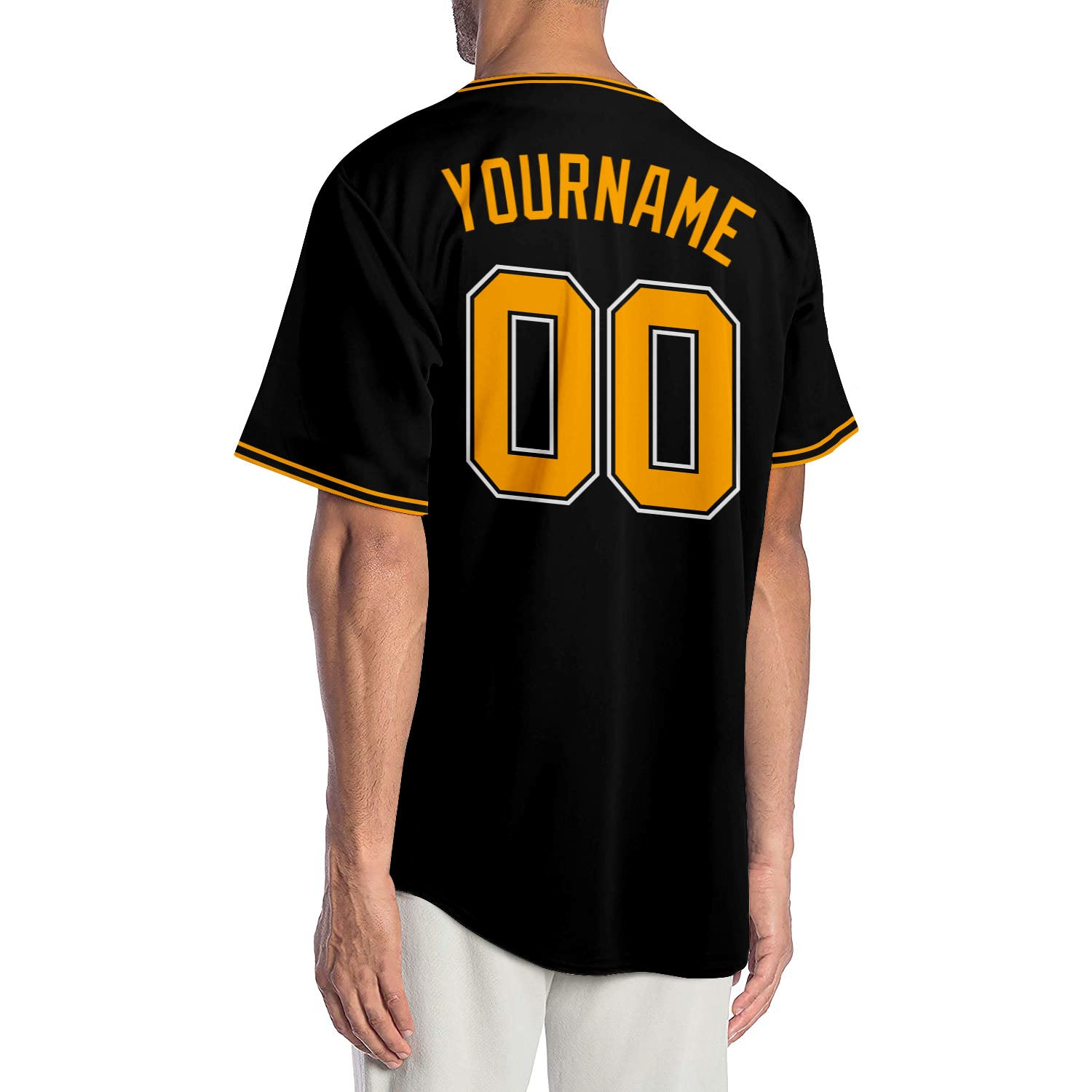 Custom-Black-Gold-White-Baseball-MLB-Jersey-8316