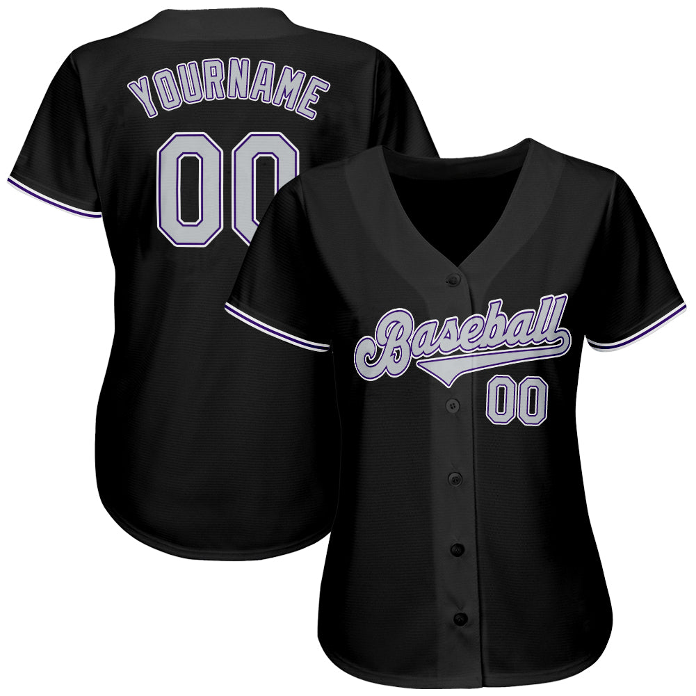 Custom-Black-Gray-Purple-Baseball-MLB-Jersey-2059