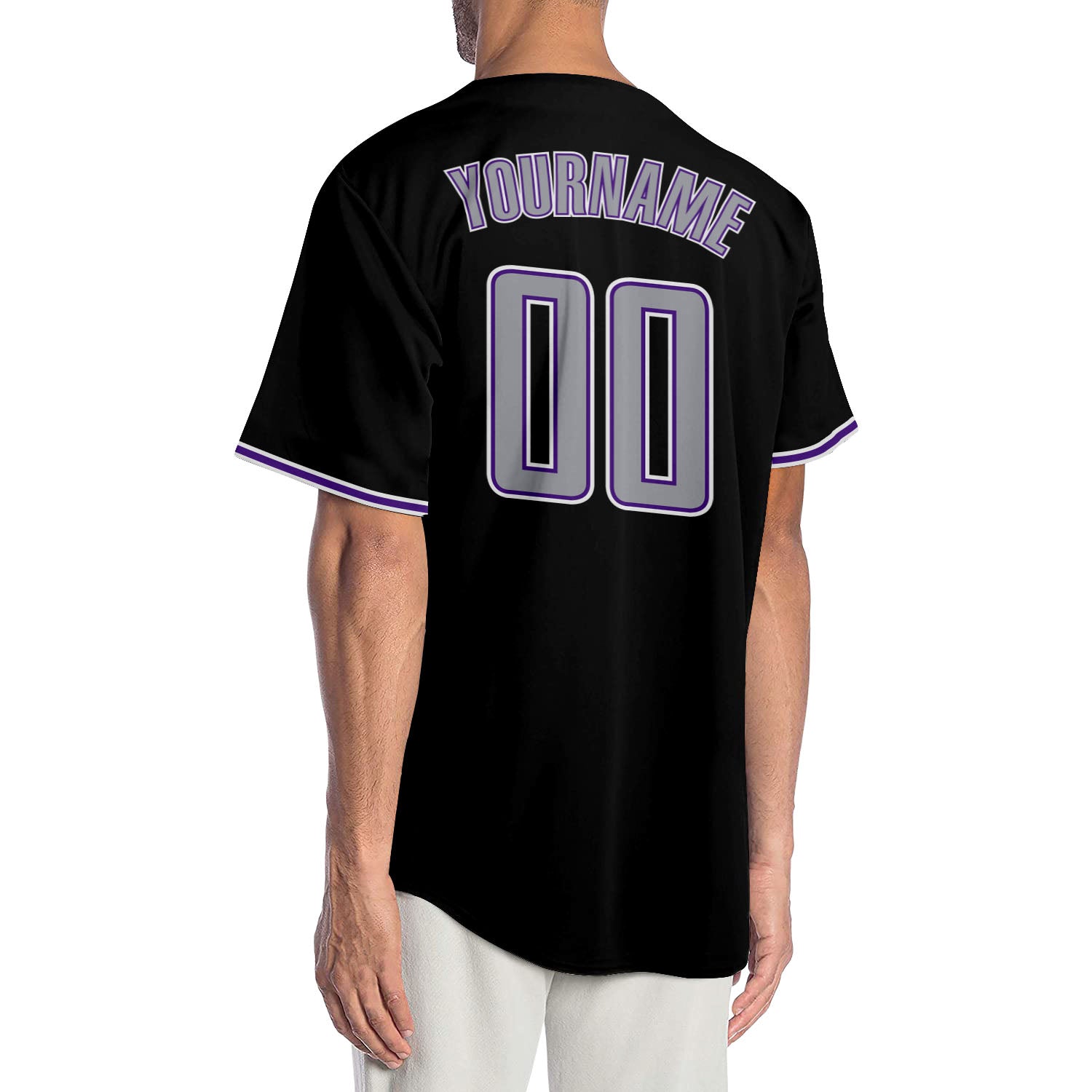 Custom-Black-Gray-Purple-Baseball-MLB-Jersey-3122