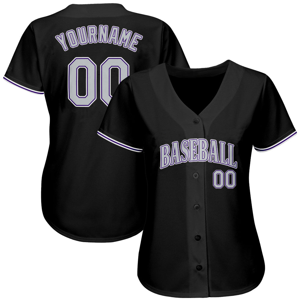 Custom-Black-Gray-Purple-Baseball-MLB-Jersey-4275