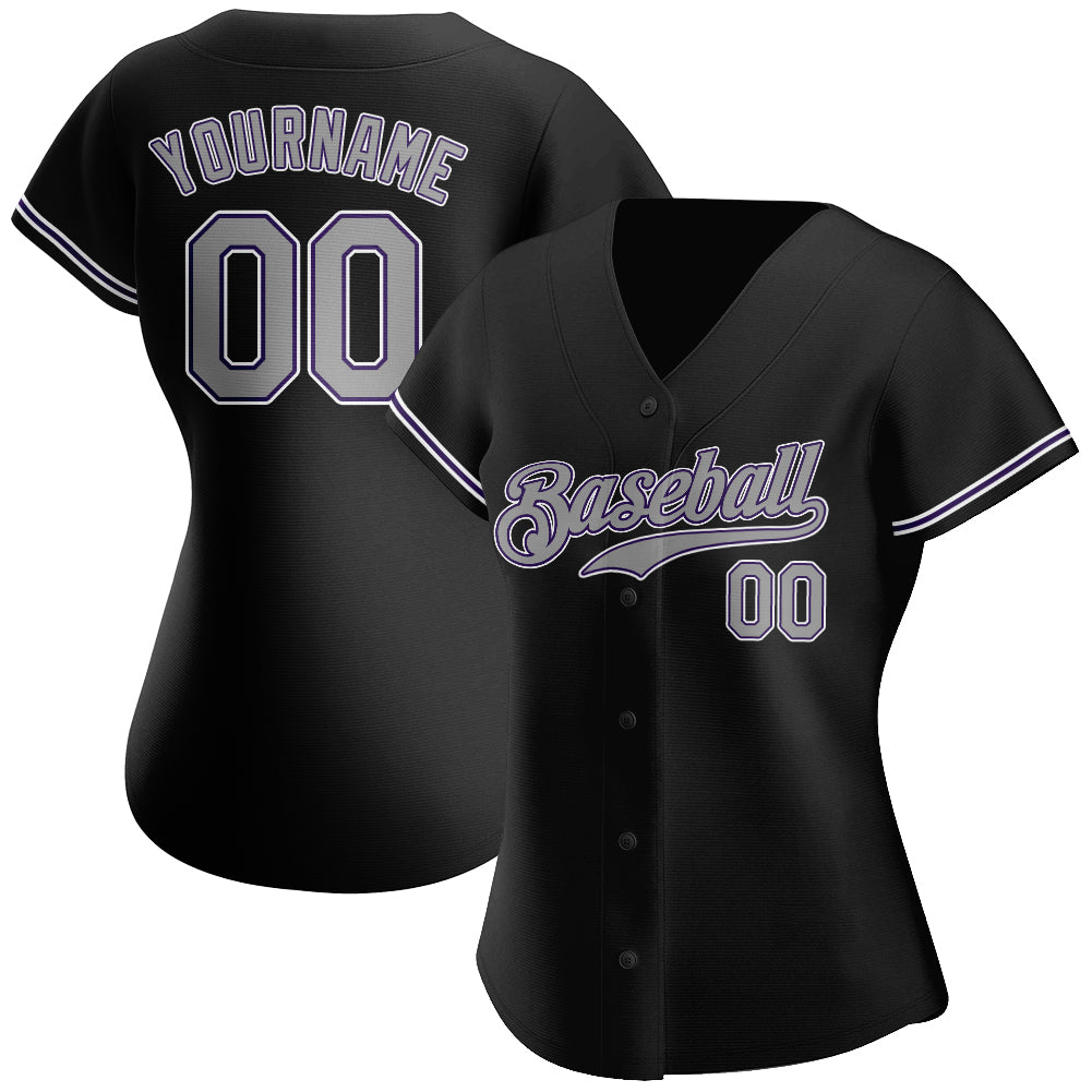 Custom-Black-Gray-Purple-Baseball-MLB-Jersey-4981