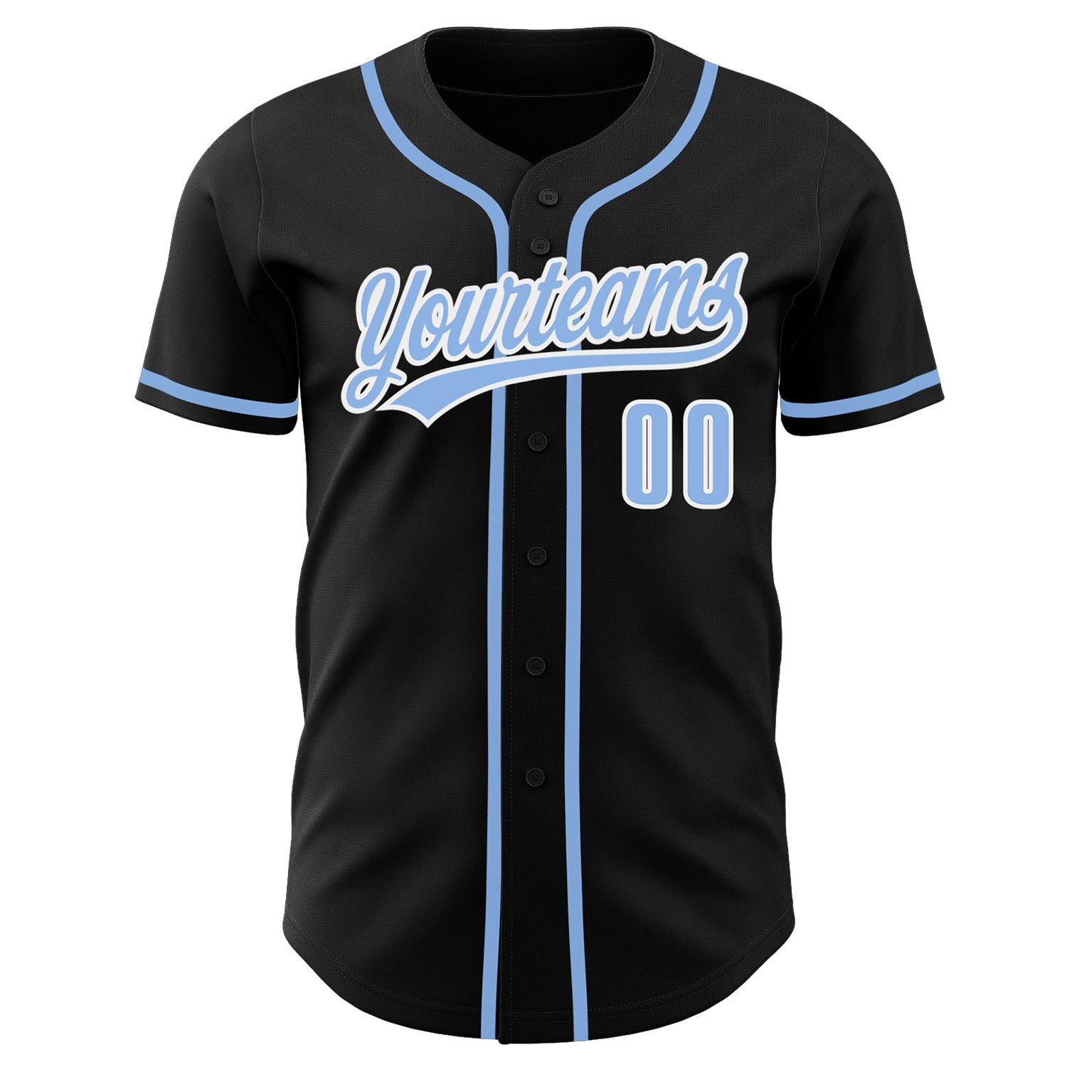 Custom-Black-Light-Blue-White-Baseball-MLB-Jersey-5634
