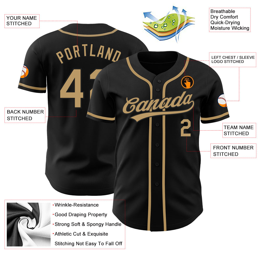 Custom-Black-Old-Gold-Baseball-MLB-Jersey-6751