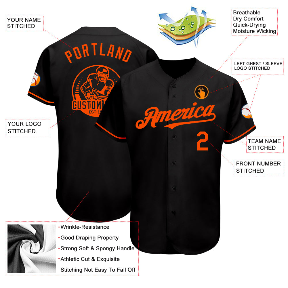 Custom-Black-Orange-Baseball-MLB-Jersey-2190