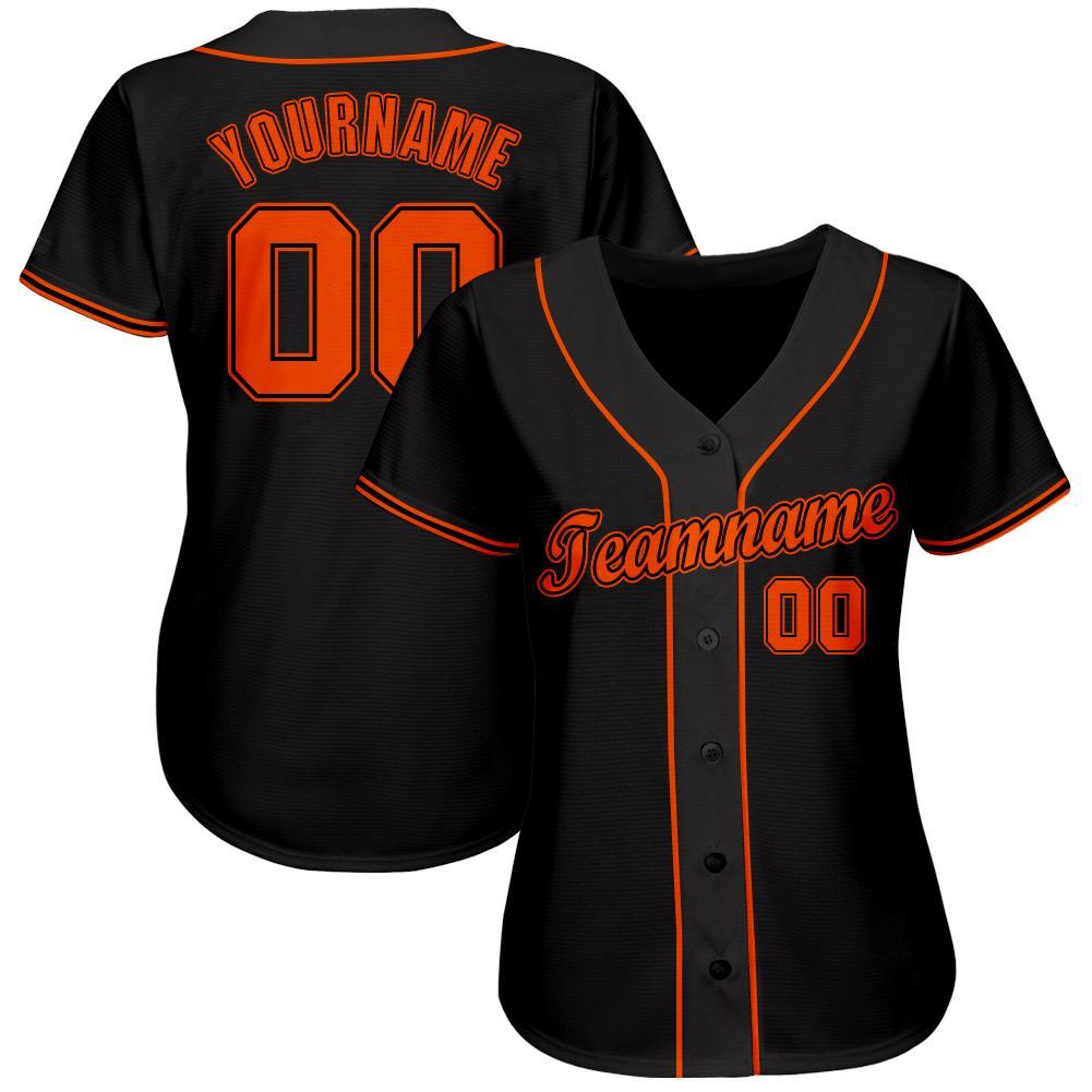 Custom-Black-Orange-Baseball-MLB-Jersey-7212