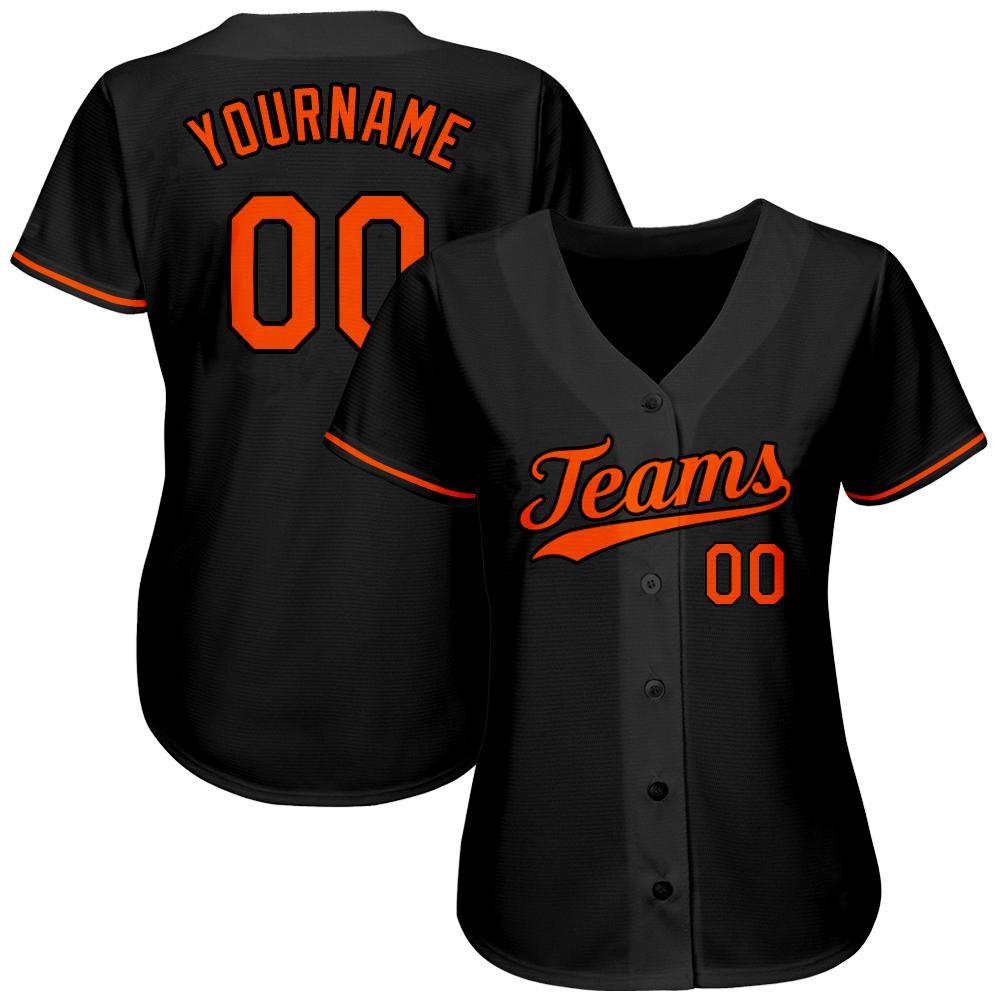 Custom-Black-Orange-Baseball-MLB-Jersey-7365