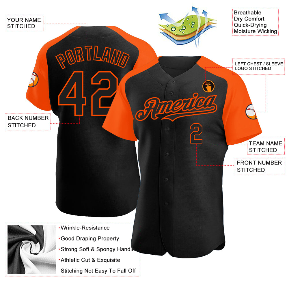 Custom-Black-Orange-Baseball-MLB-Jersey-8778