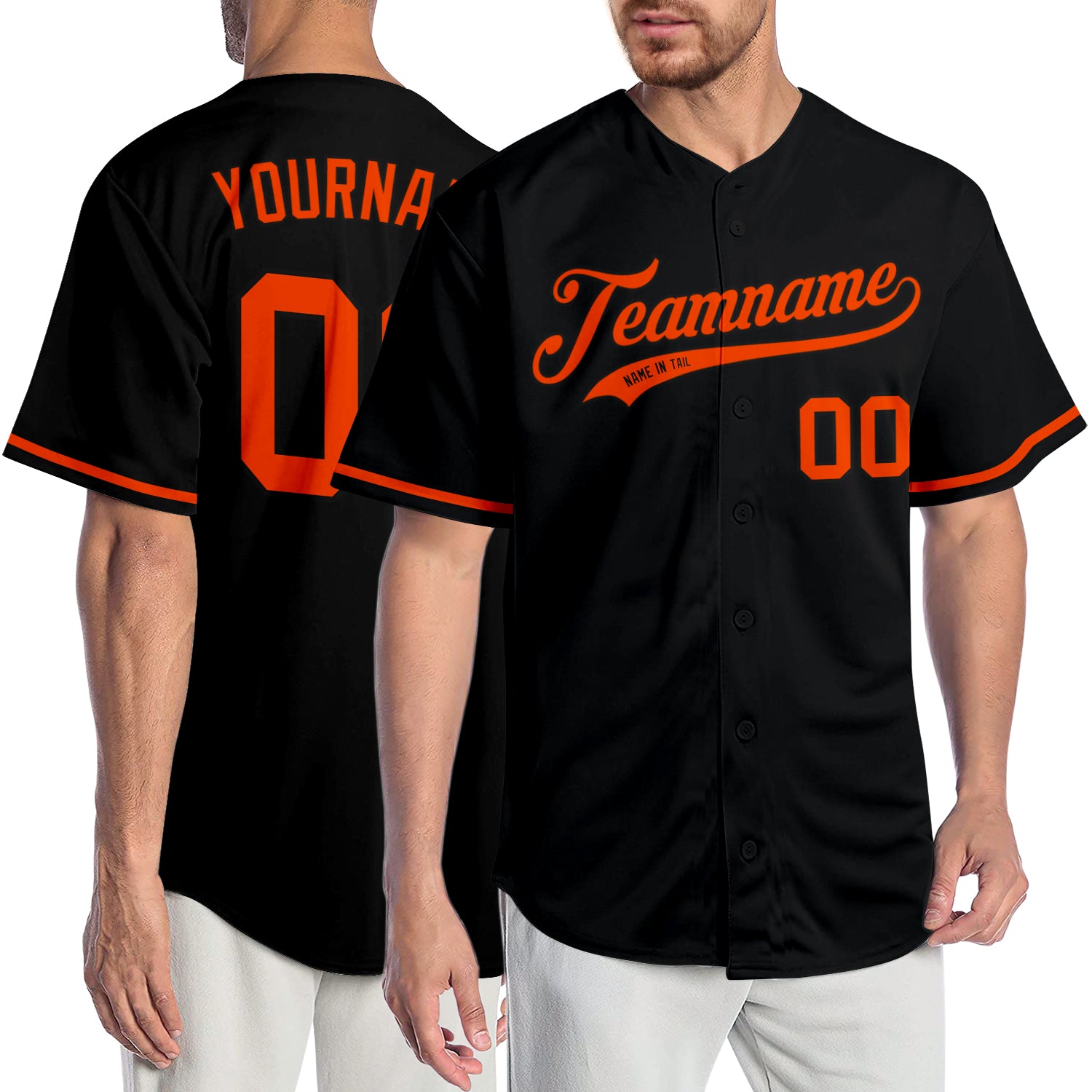Custom-Black-Orange-Baseball-MLB-Jersey-9033