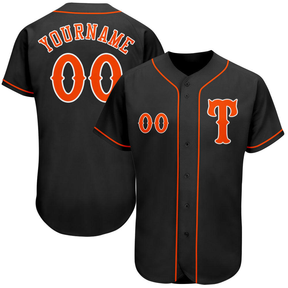 Custom-Black-Orange-White-Baseball-MLB-Jersey-5304