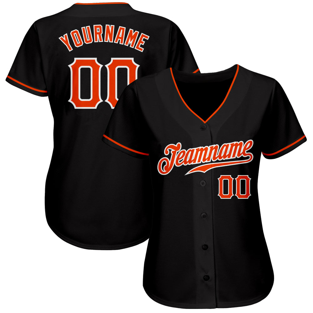 Custom-Black-Orange-White-Baseball-MLB-Jersey-7799
