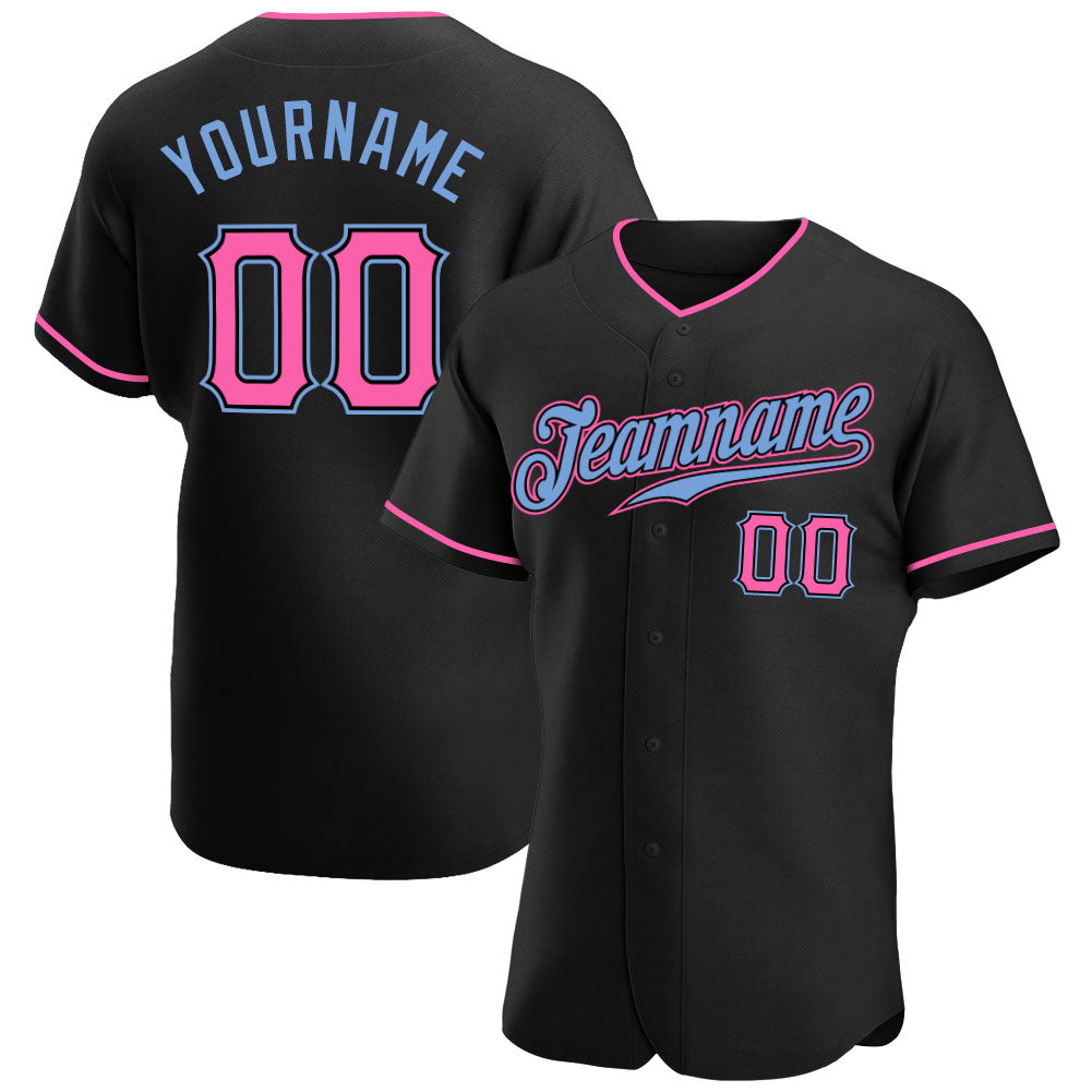 Custom-Black-Pink-Light-Blue-Baseball-MLB-Jersey-1167