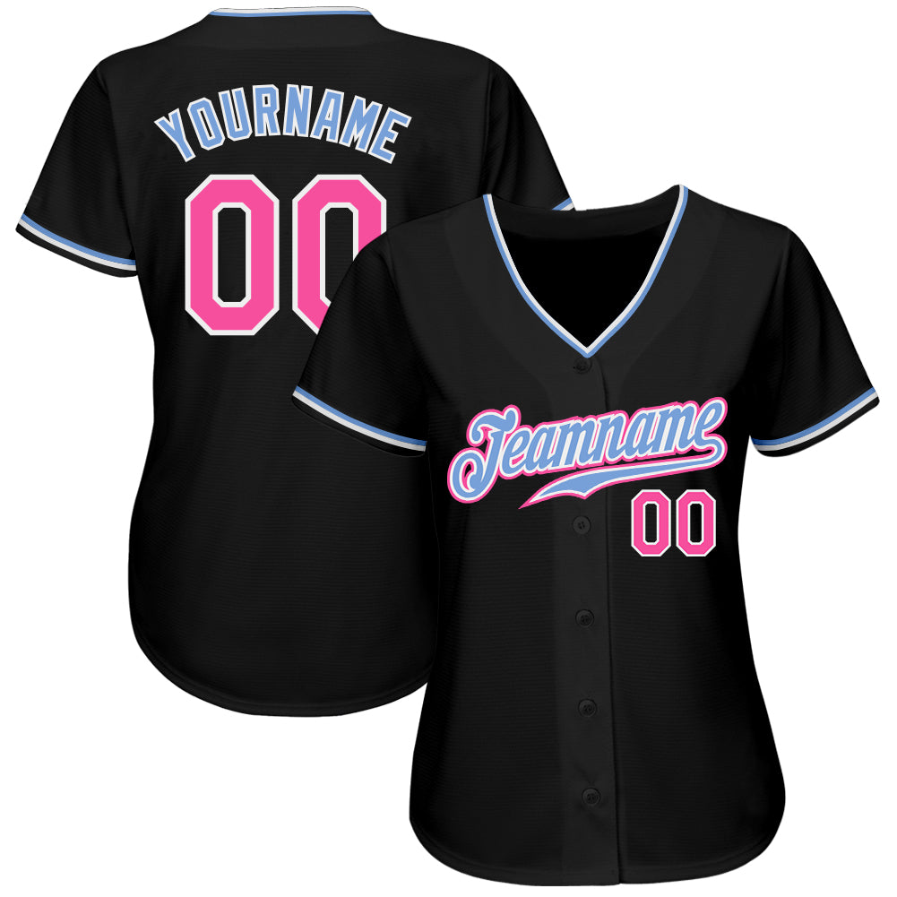 Custom-Black-Pink-Light-Blue-Baseball-MLB-Jersey-9893