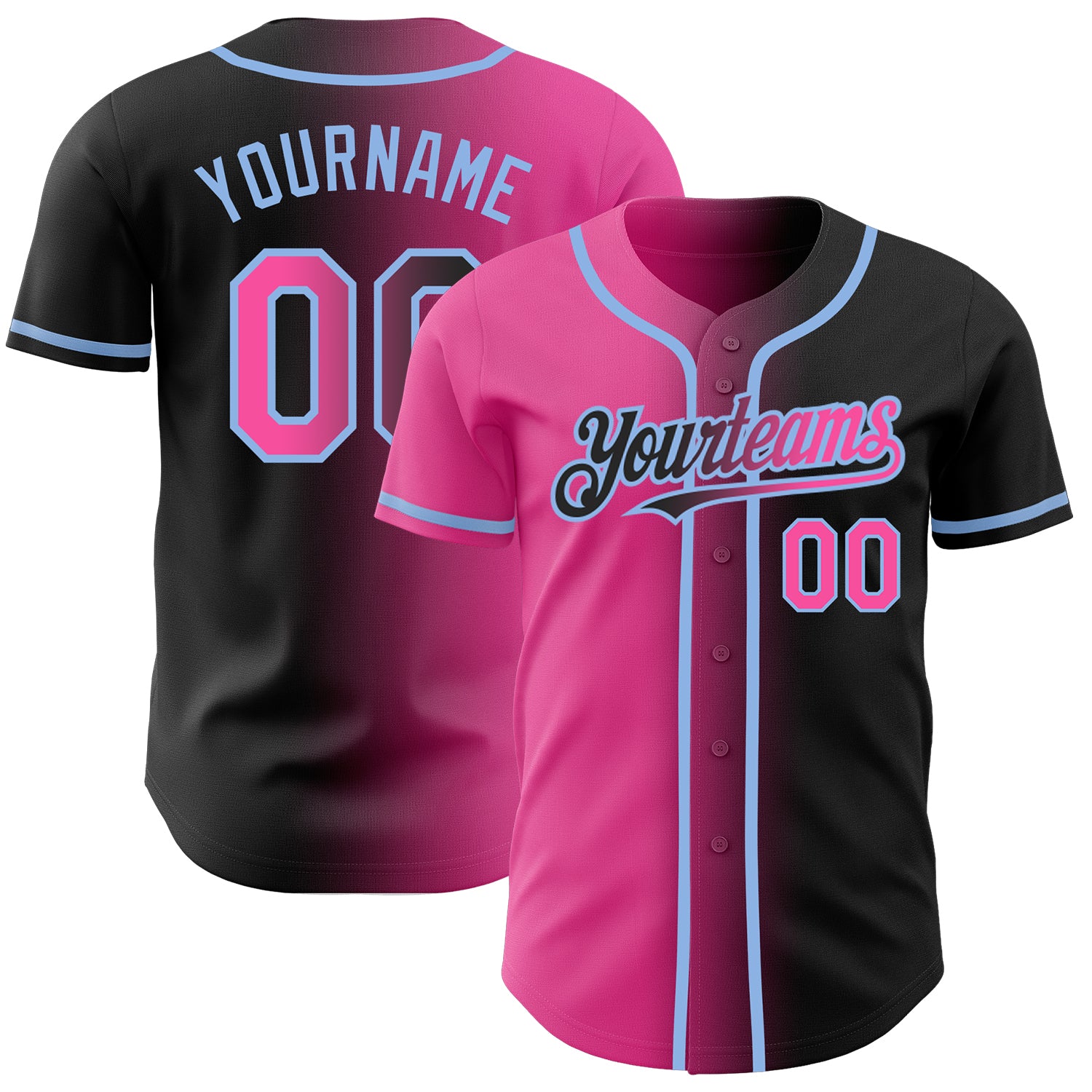 Custom-Black-Pink-Light-Blue-Gradient-Fashion-Baseball-MLB-Jersey-1913