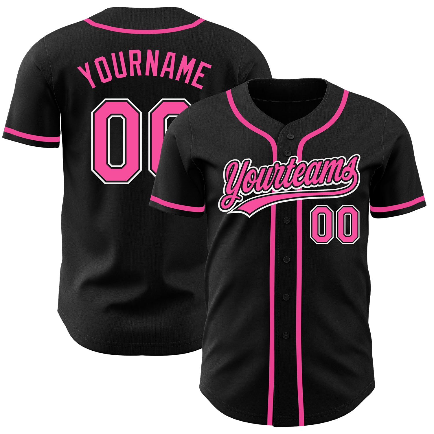 Custom-Black-Pink-White-Baseball-MLB-Jersey-8760