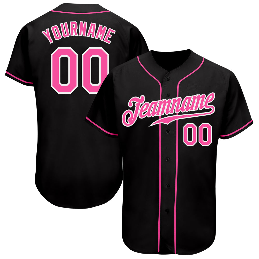 Custom-Black-Pink-White-Baseball-MLB-Jersey-8949