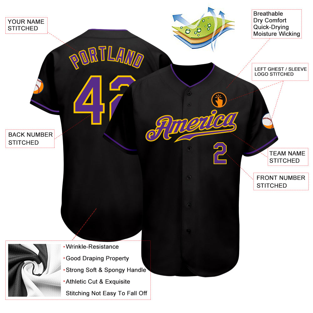 Custom-Black-Purple-Gold-Baseball-MLB-Jersey-4502