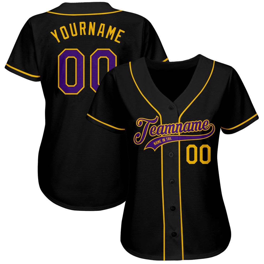 Custom-Black-Purple-Gold-Baseball-MLB-Jersey-7464