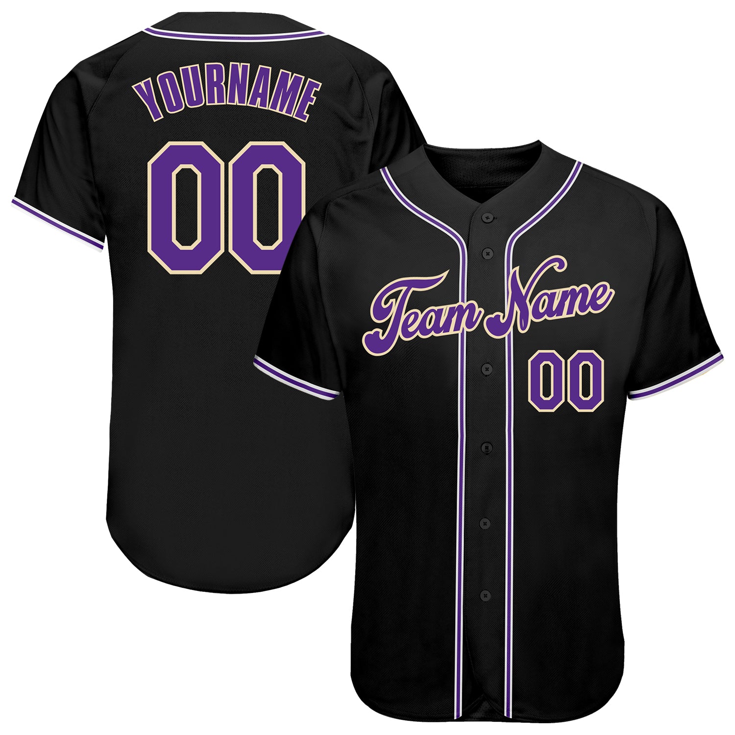 Custom-Black-Purple-White-Baseball-MLB-Jersey-8204