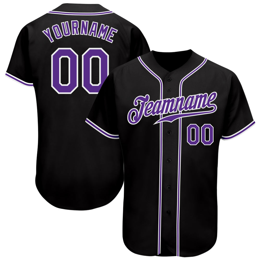 Custom-Black-Purple-White-Baseball-MLB-Jersey-8526