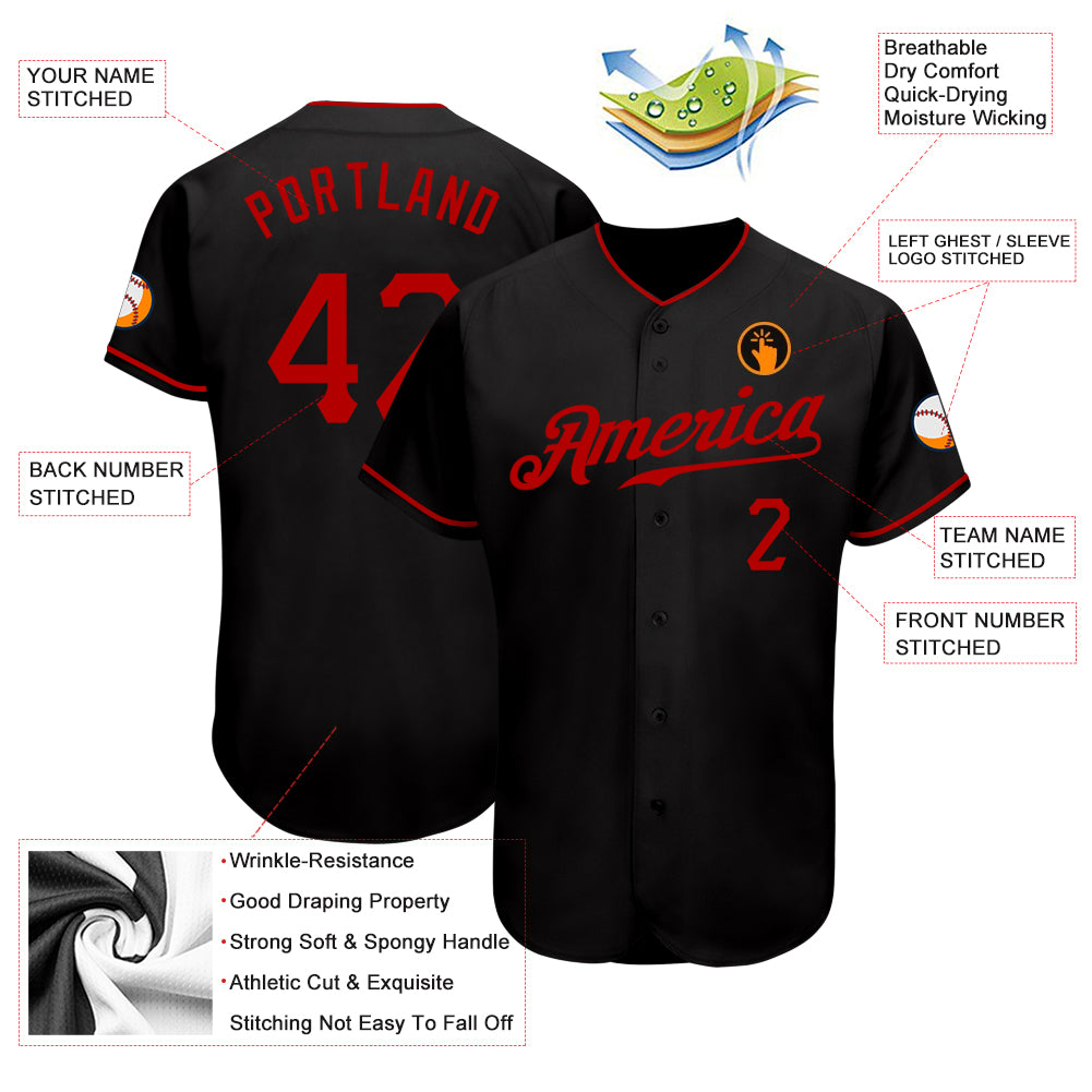 Custom-Black-Red-Baseball-MLB-Jersey-1374