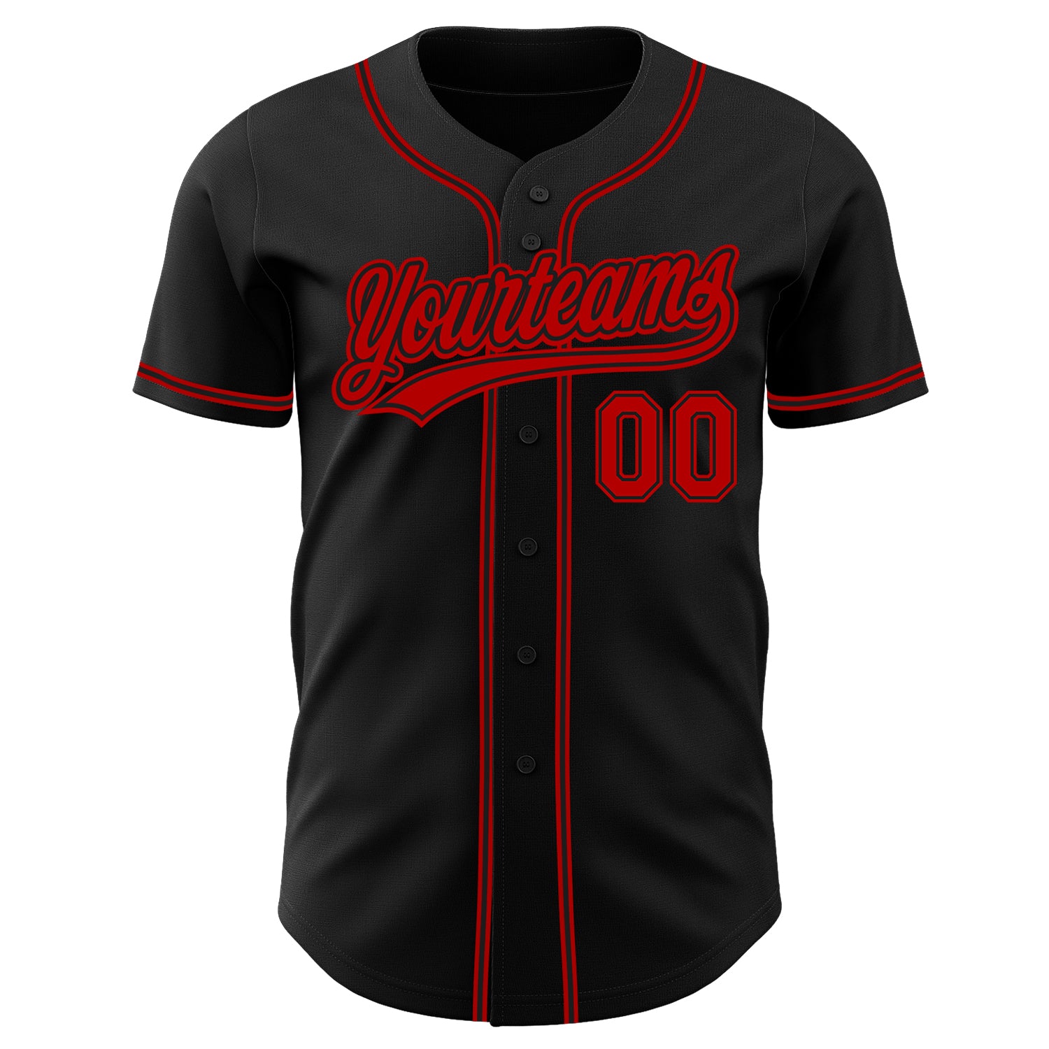 Custom-Black-Red-Baseball-MLB-Jersey-5190