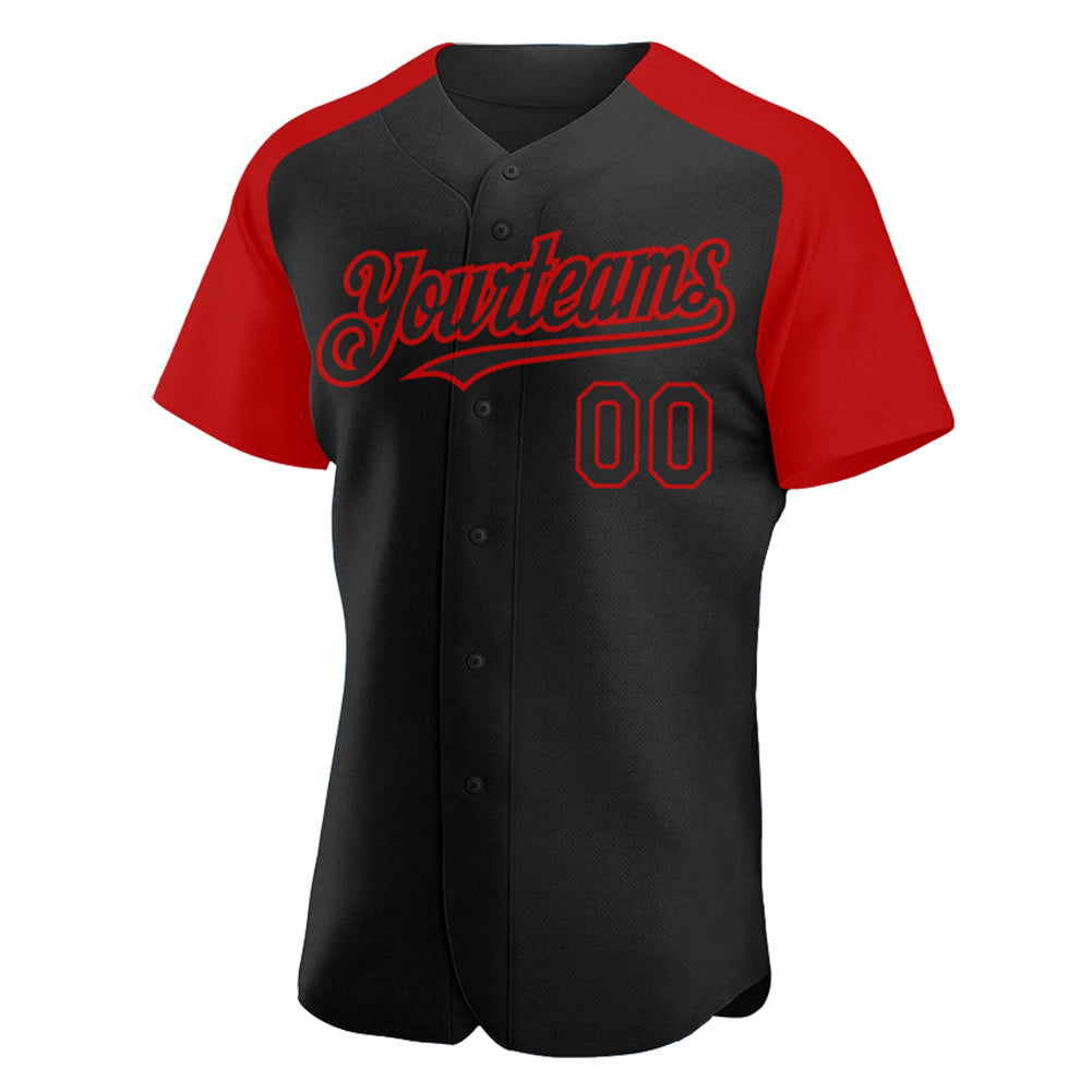 Custom-Black-Red-Baseball-MLB-Jersey-6496
