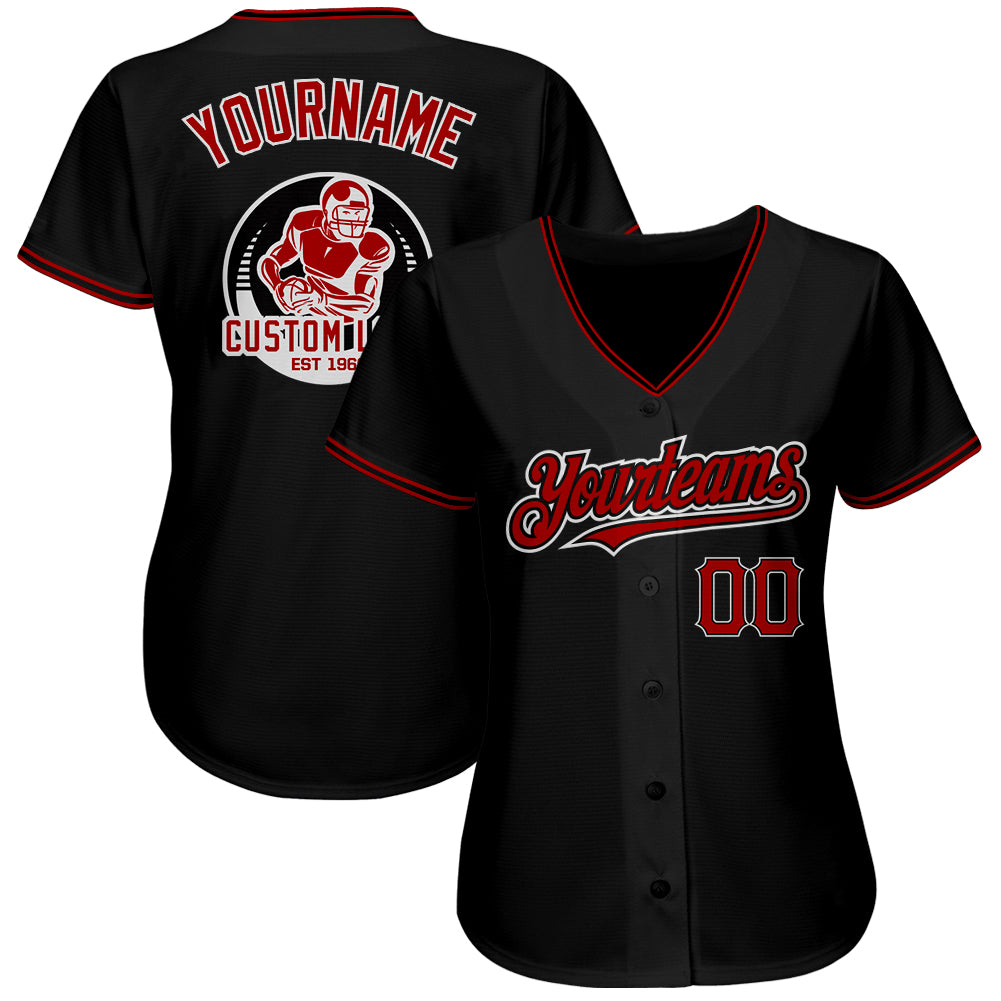 Custom-Black-Red-White-Baseball-MLB-Jersey-1458