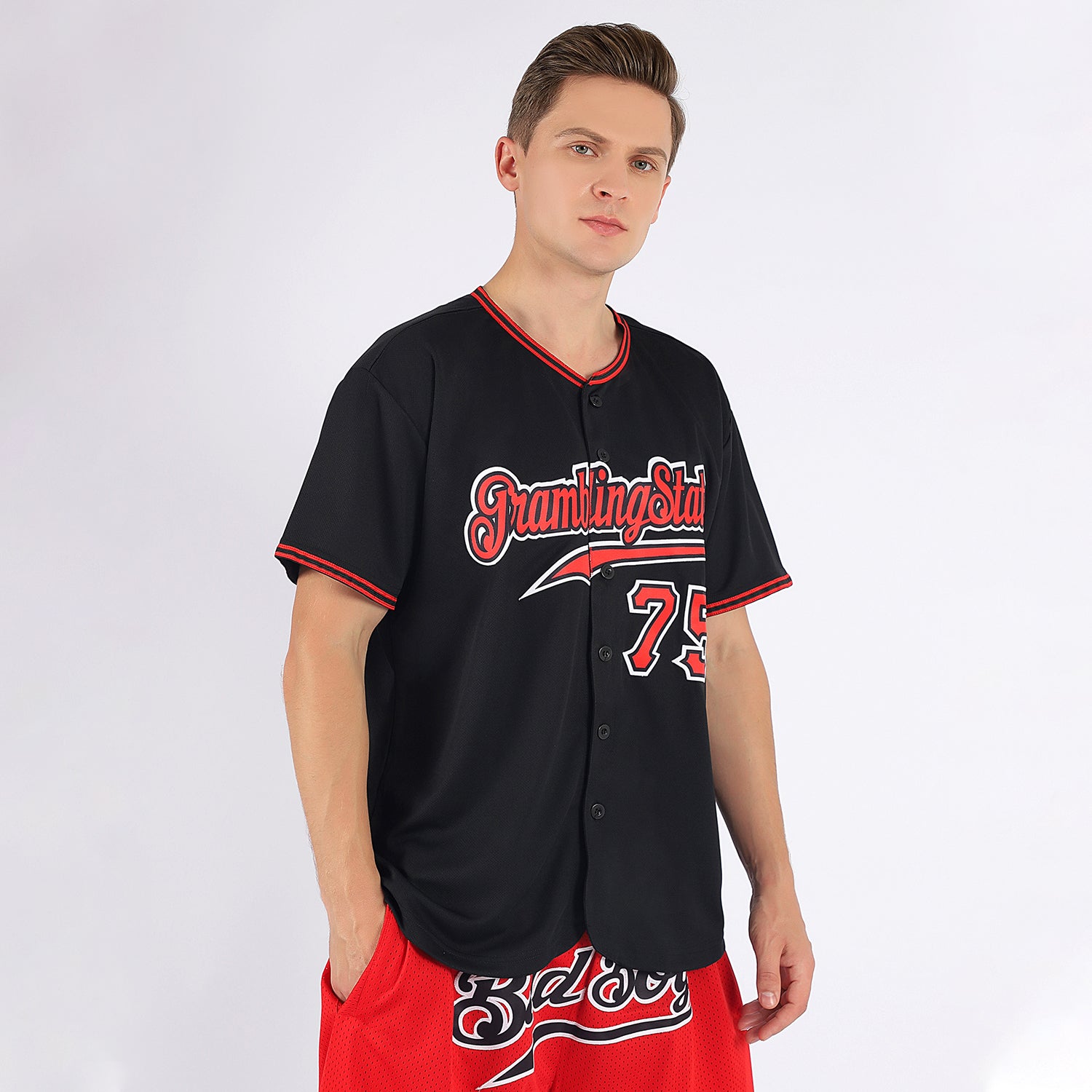 Custom-Black-Red-White-Baseball-MLB-Jersey-6067