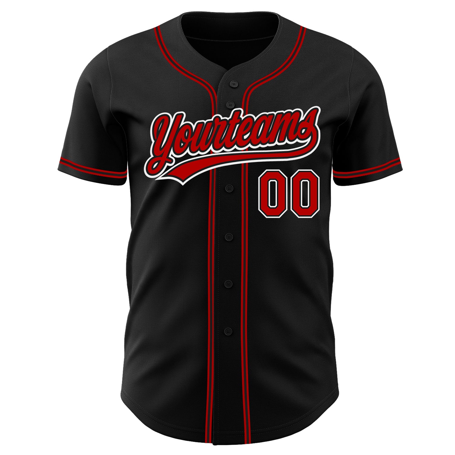 Custom-Black-Red-White-Baseball-MLB-Jersey-6151