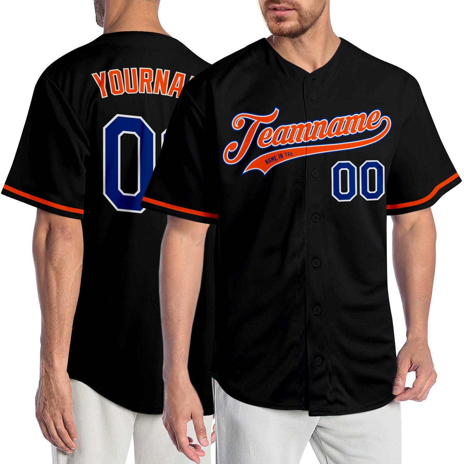 Custom-Black-Royal-Orange-Baseball-MLB-Jersey-3749