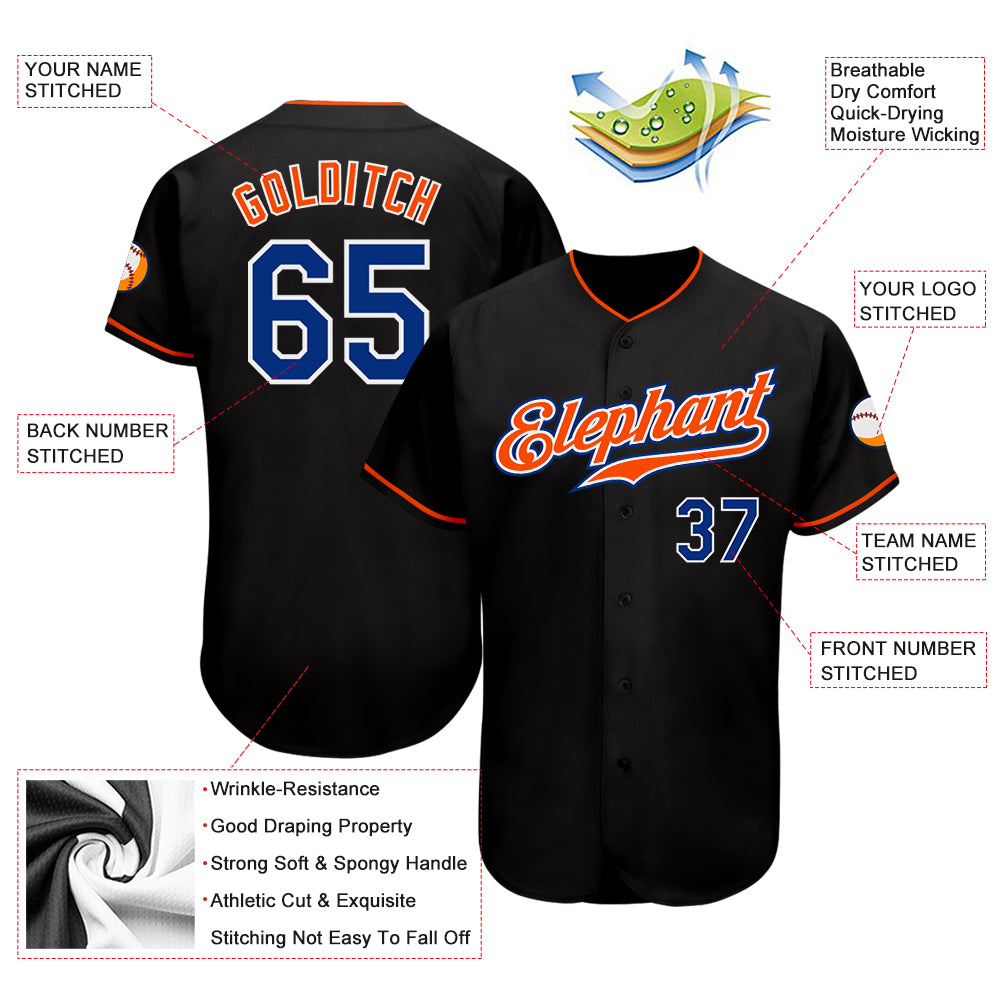 Custom-Black-Royal-Orange-Baseball-MLB-Jersey-4697