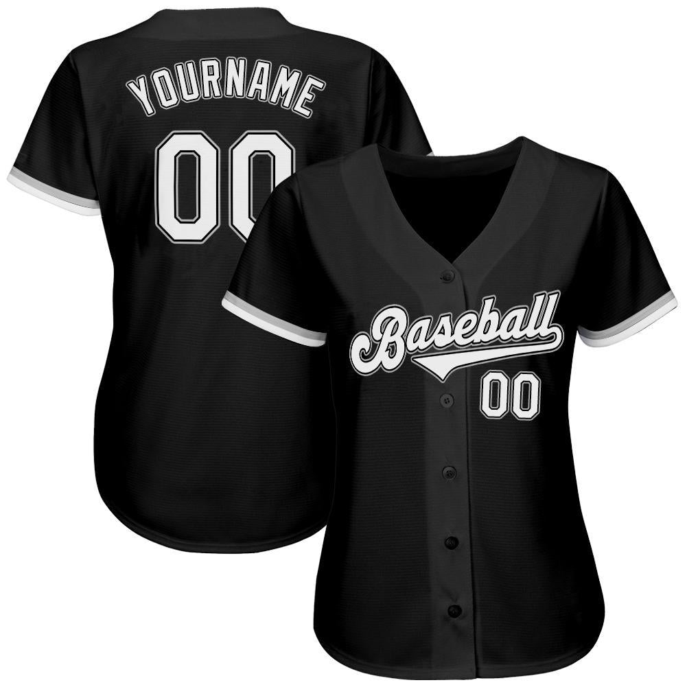 Custom-Black-White-Gray-Baseball-MLB-Jersey-5417