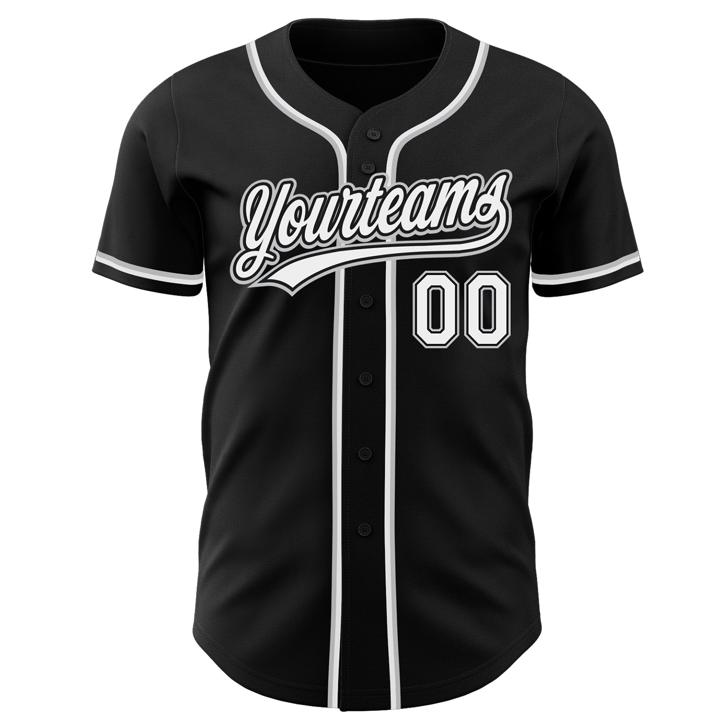 Custom-Black-White-Gray-Baseball-MLB-Jersey-5852