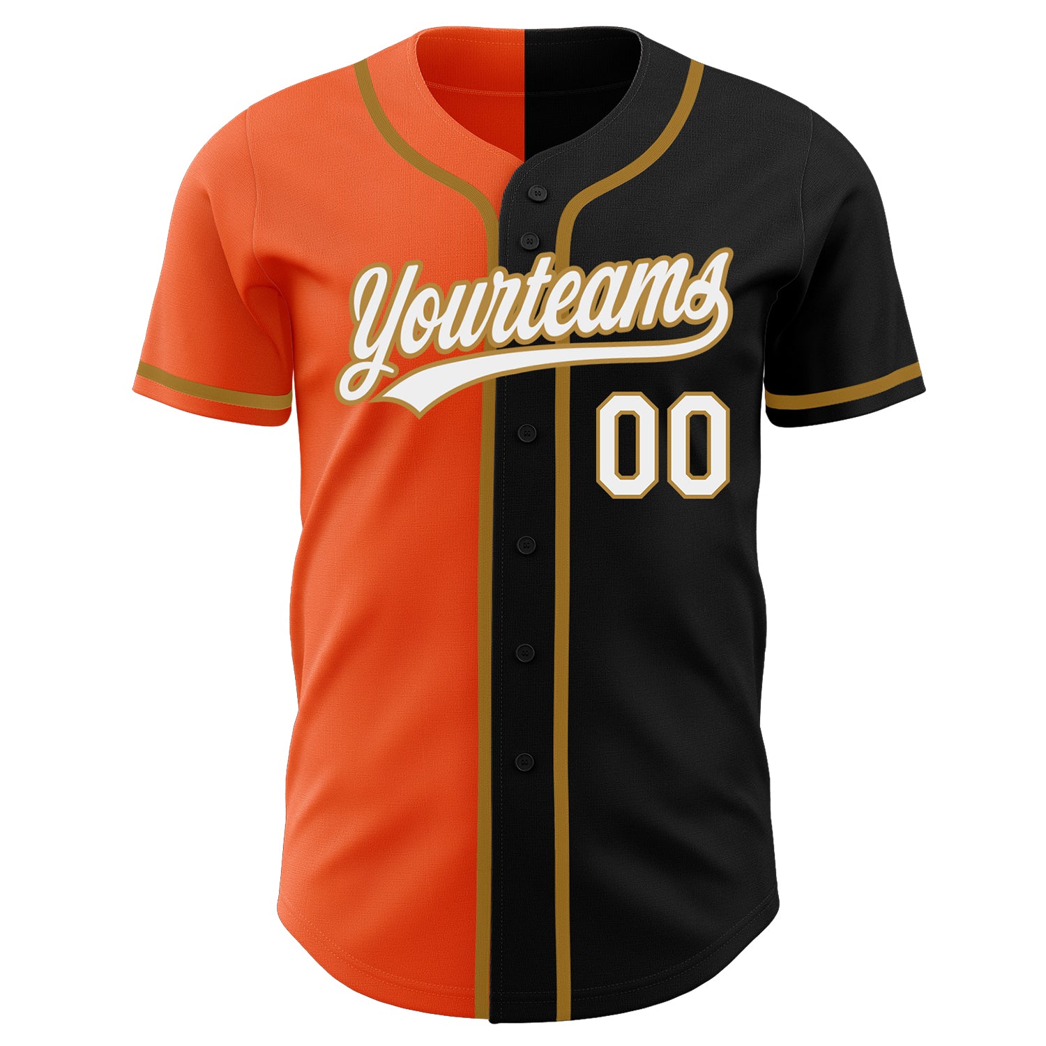 Custom-Black-White-Orange-Old-Gold-Split-Fashion-Baseball-MLB-Jersey-6916