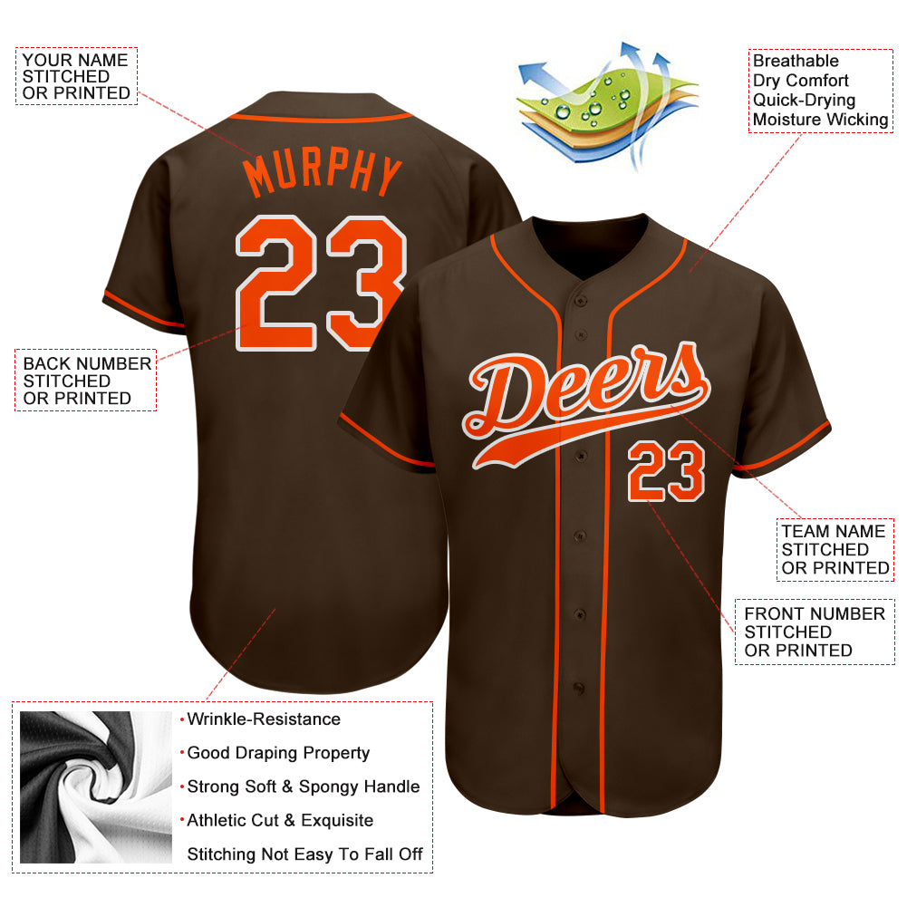 Custom-Brown-Orange-White-Baseball-MLB-Jersey-4315
