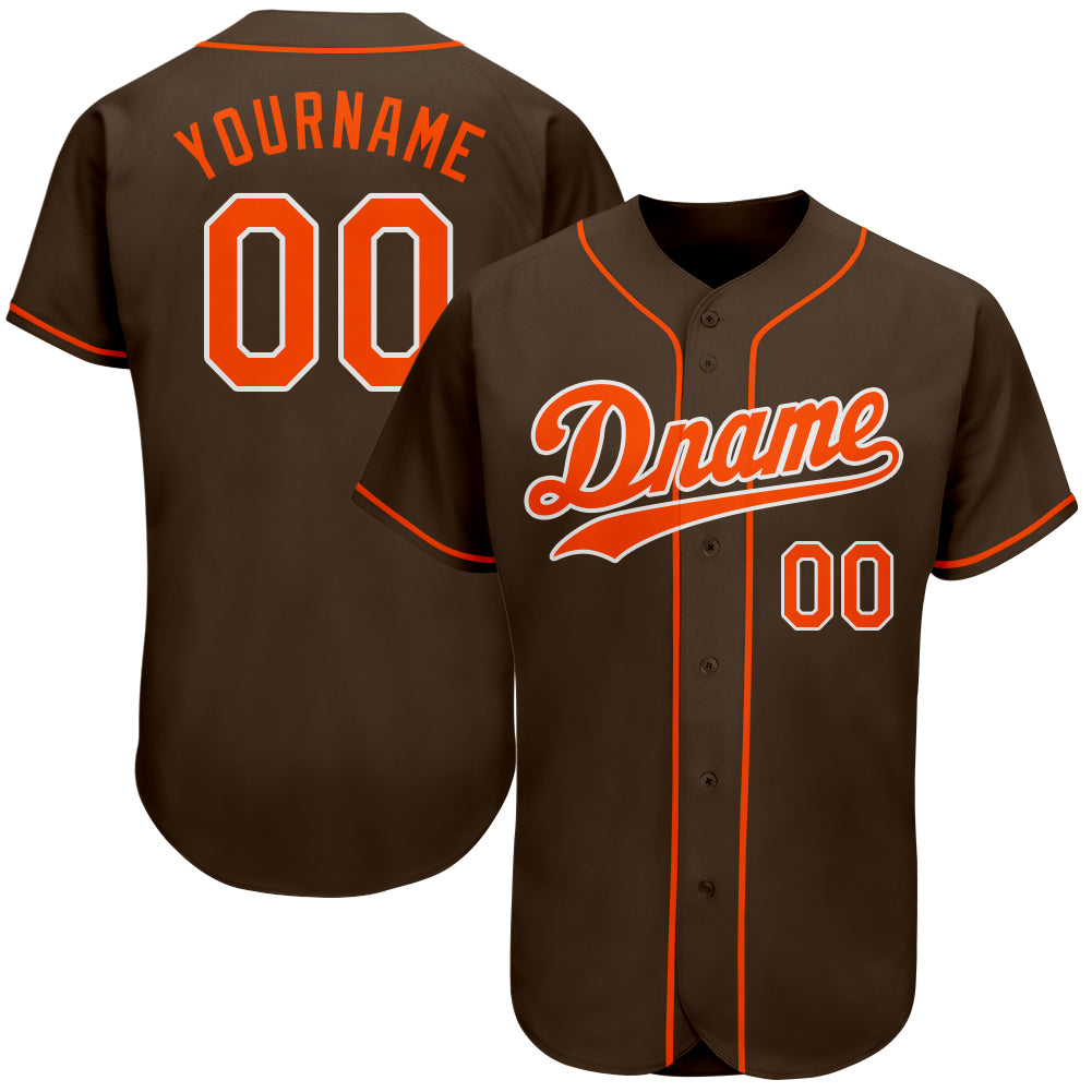 Custom-Brown-Orange-White-Baseball-MLB-Jersey-8684