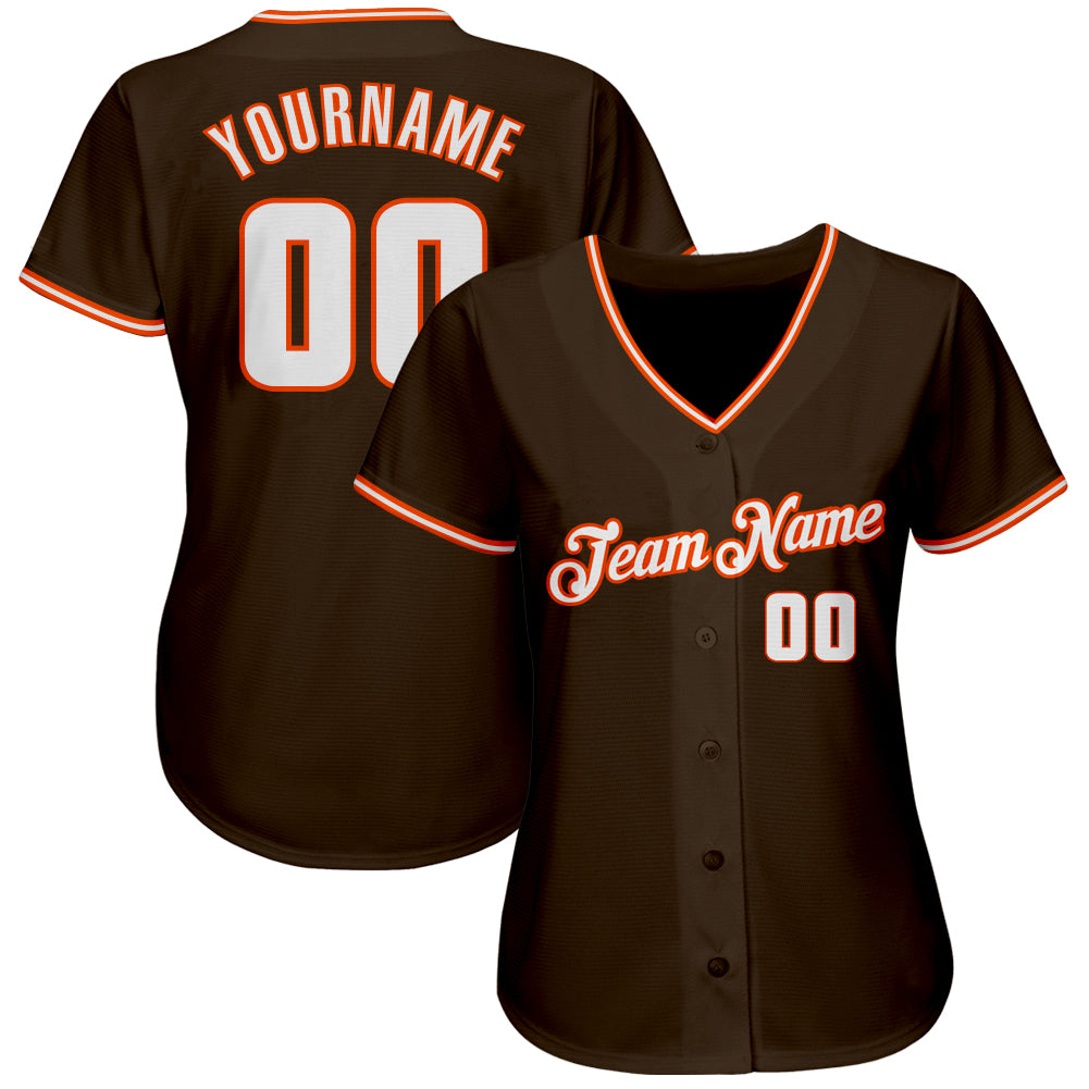 Custom-Brown-White-Orange-Baseball-MLB-Jersey-6107